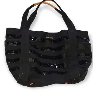 Black sequin tote